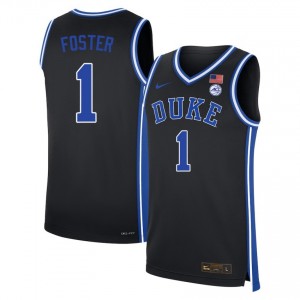 #1 Caleb Foster Duke Blue Devils Black Men's Jersey NCAA College Basketball 292268-394