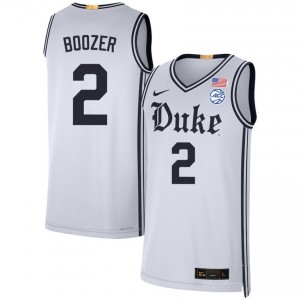 #2 Cayden Boozer Duke Blue Devils Team White Men Jersey Alumni College Basketball 202598-733