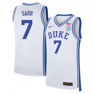 #7 Dame Sarr Duke White Men Jerseys Embroidery College Basketball 482296-412