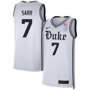 #7 Dame Sarr Duke University Team White Men's Jerseys Alumni College Basketball 620955-257