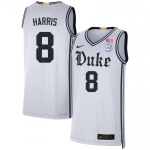 #8 Darren Harris Duke University Team White Mens Jersey Replica College Basketball 162575-420