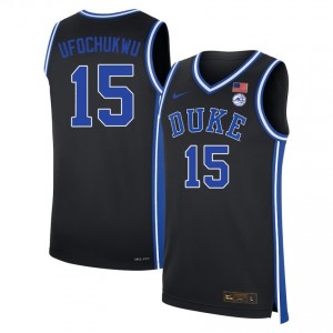 #15 Ifeanyi Ufochukwu Duke Blue Devils Black Men's Jerseys Limited College Basketball 969736-303