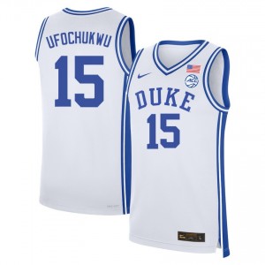 #15 Ifeanyi Ufochukwu Duke University White Men Jersey Game College Basketball 306902-256