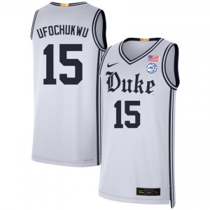 #15 Ifeanyi Ufochukwu Duke Team White Mens Jerseys NCAA College Basketball 987770-911
