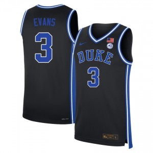#3 Isaiah Evans Duke Black Men Jerseys Limited College Basketball 249894-446