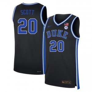 #20 Jack Scott Blue Devils Black Men's Jerseys High School College Basketball 561627-164