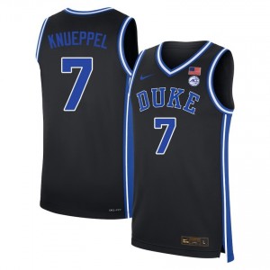 #7 Kon Knueppel Duke Black Mens Jersey Limited College Basketball 605214-777