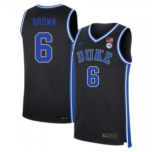 #6 Maliq Brown Duke Black Men's Jersey 2025-26 College Basketball 155869-171