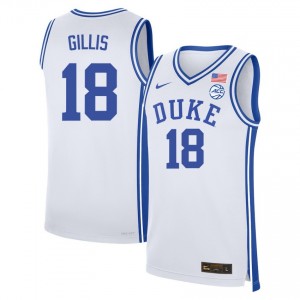 #18 Mason Gillis Duke Blue Devils White Men's Jerseys Replica College Basketball 841332-146