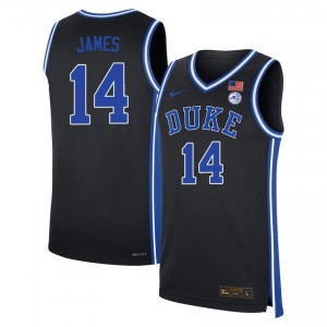 #14 Sion James Blue Devils Black Men Jersey Limited College Basketball 530838-397