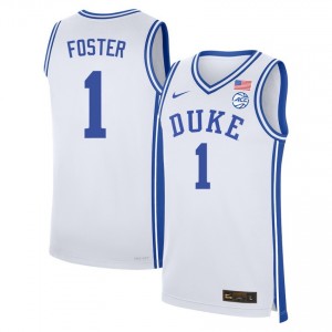#1 Caleb Foster Duke University White Men Jerseys 2025-26 College Basketball 584113-743