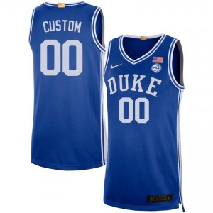 #00 Custom Blue Devils Royal Mens Jersey Embroidery College Basketball 216760-551