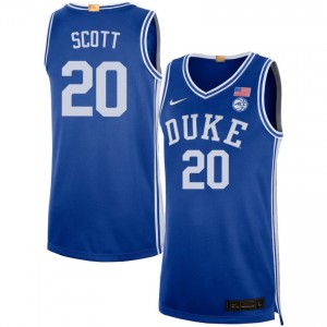 #20 Jack Scott Duke Blue Devils Royal Men Jersey Official College Basketball 458077-837