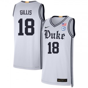 #18 Mason Gillis Blue Devils Team White Men Jersey 2025-26 College Basketball 717595-358