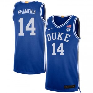 #14 Nikolas Khamenia Duke Blue Devils Royal Men Jersey 2025-26 College Basketball 314599-541