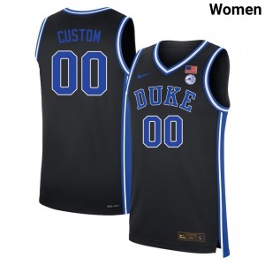 #00 Custom Duke University Black Women's Jersey High School College Basketball 552022-785