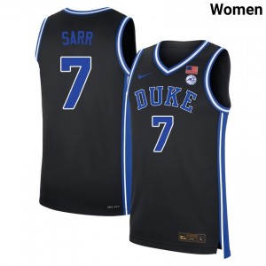 #7 Dame Sarr Blue Devils Black Women's Jersey University College Basketball 398413-563