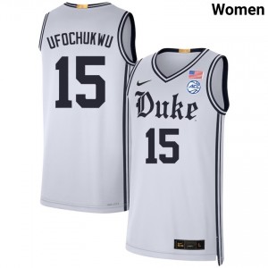 #15 Ifeanyi Ufochukwu Duke Team White Women's Jersey University College Basketball 819553-830
