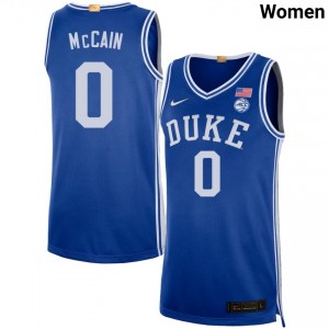 #0 Jared McCain Duke Royal Womens Jersey Alumni College Basketball 360022-305