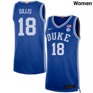 #18 Mason Gillis Duke Royal Women Jerseys Limited College Basketball 653259-603
