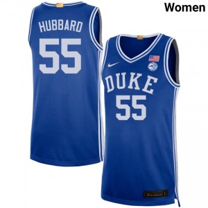 #55 Spencer Hubbard Duke Blue Devils Royal Womens Jersey Replica College Basketball 412073-234