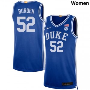 #52 Stanley Borden Blue Devils Royal Womens Jerseys 2025-26 College Basketball 267871-420