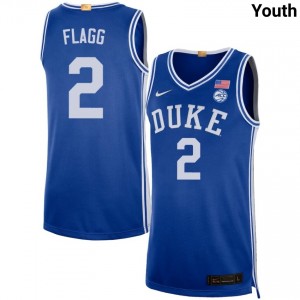 #2 Cooper Flagg Duke Royal Youth Jersey Player College Basketball 600863-944
