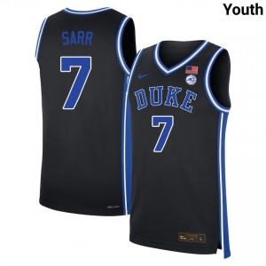 #7 Dame Sarr Blue Devils Black Youth Jersey Embroidery College Basketball 994278-102