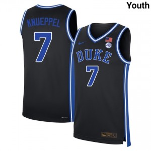 #7 Kon Knueppel Duke University Black Youth Jerseys Limited College Basketball 234712-327