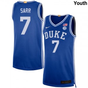 #7 Dame Sarr Duke Royal Youth Jersey Alumni College Basketball 103276-343