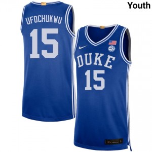 #15 Ifeanyi Ufochukwu Blue Devils Royal Youth Jersey Game College Basketball 740981-372