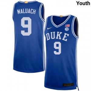 #9 Khaman Maluach Duke Royal Youth Jersey Replica College Basketball 873279-468