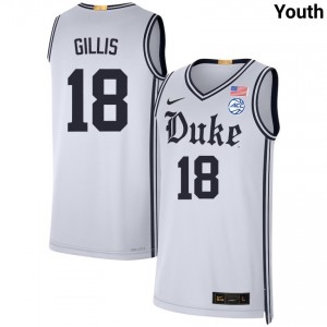 #18 Mason Gillis Duke Team White Youth Jersey Stitched College Basketball 922270-863