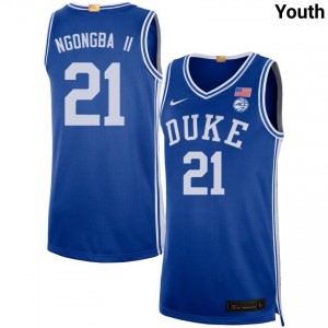 #21 Patrick Ngongba II Duke University Royal Youth Jerseys 2025 College Basketball 556757-451